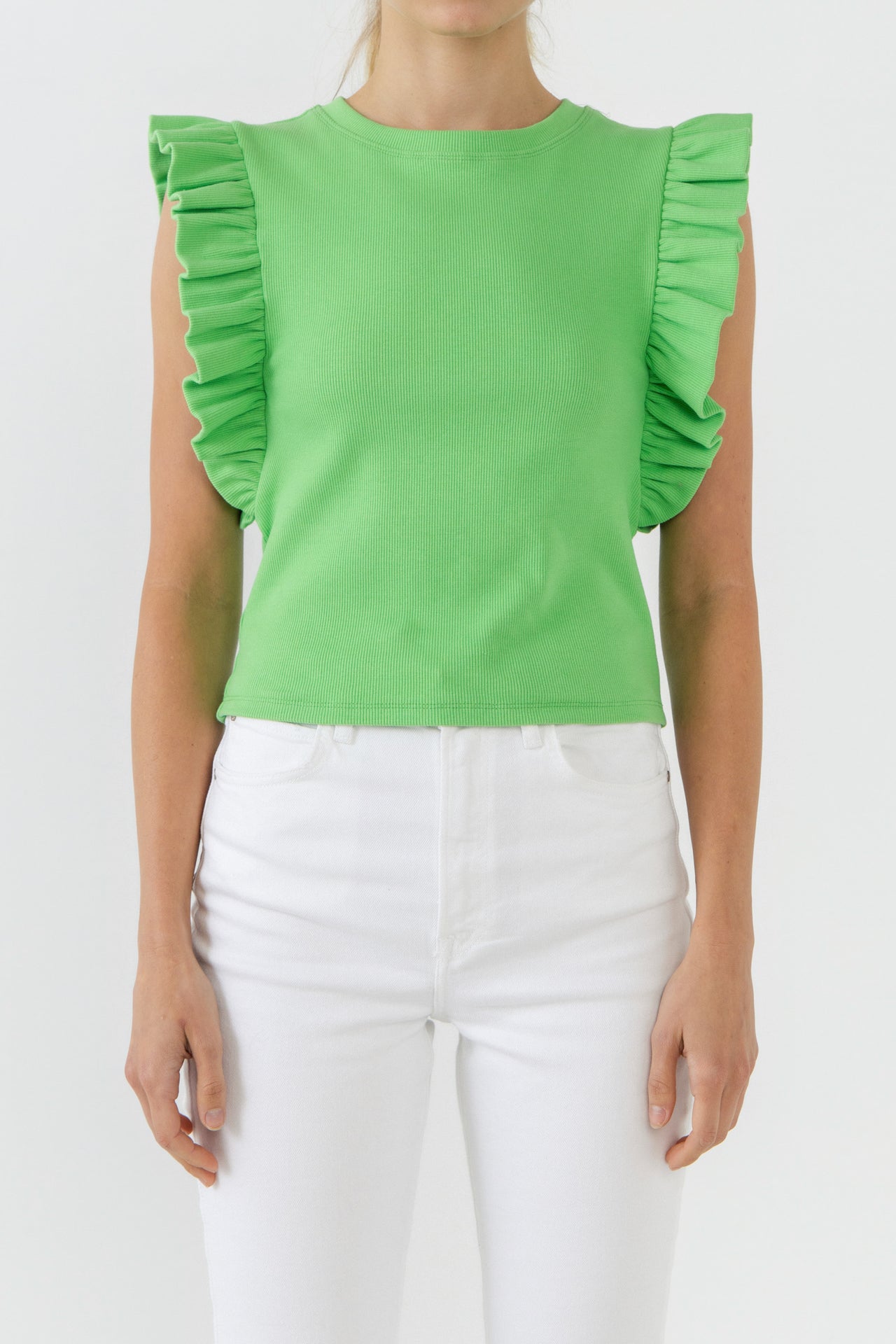 ENGLISH FACTORY - Knit Ruffled Top - TOPS available at Objectrare
