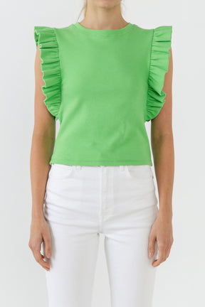 ENGLISH FACTORY - Knit Ruffled Top - TOPS available at Objectrare