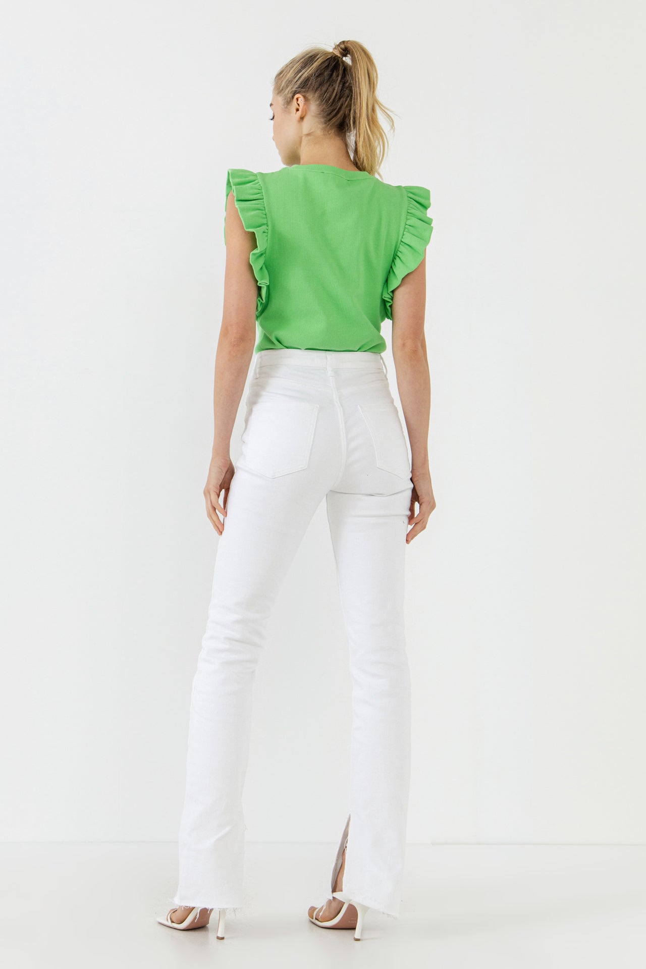 ENGLISH FACTORY - Knit Ruffled Top - TOPS available at Objectrare