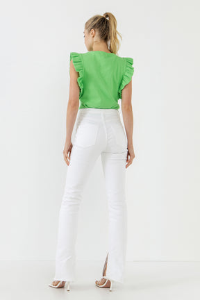 ENGLISH FACTORY - Knit Ruffled Top - TOPS available at Objectrare