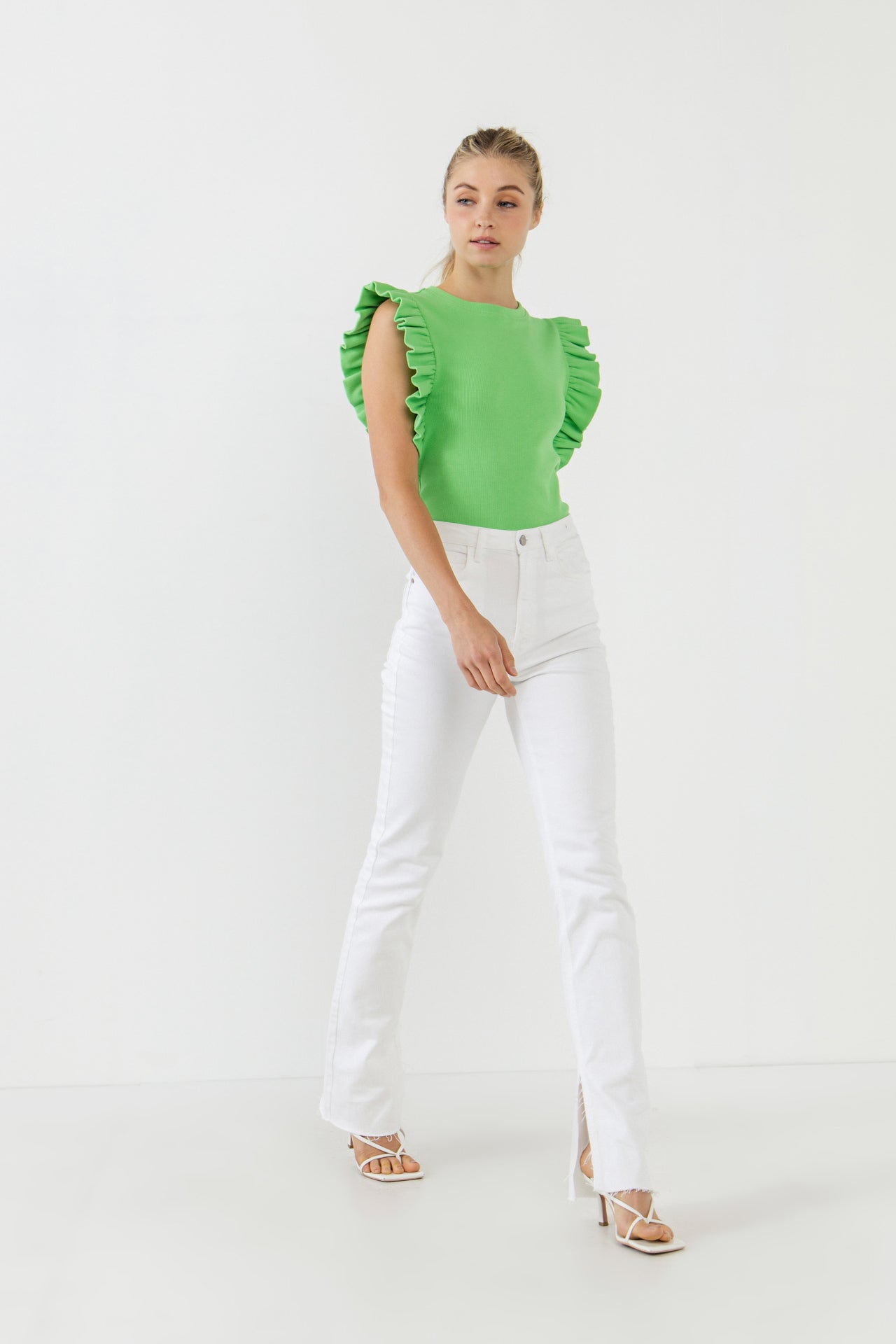 ENGLISH FACTORY - Knit Ruffled Top - TOPS available at Objectrare