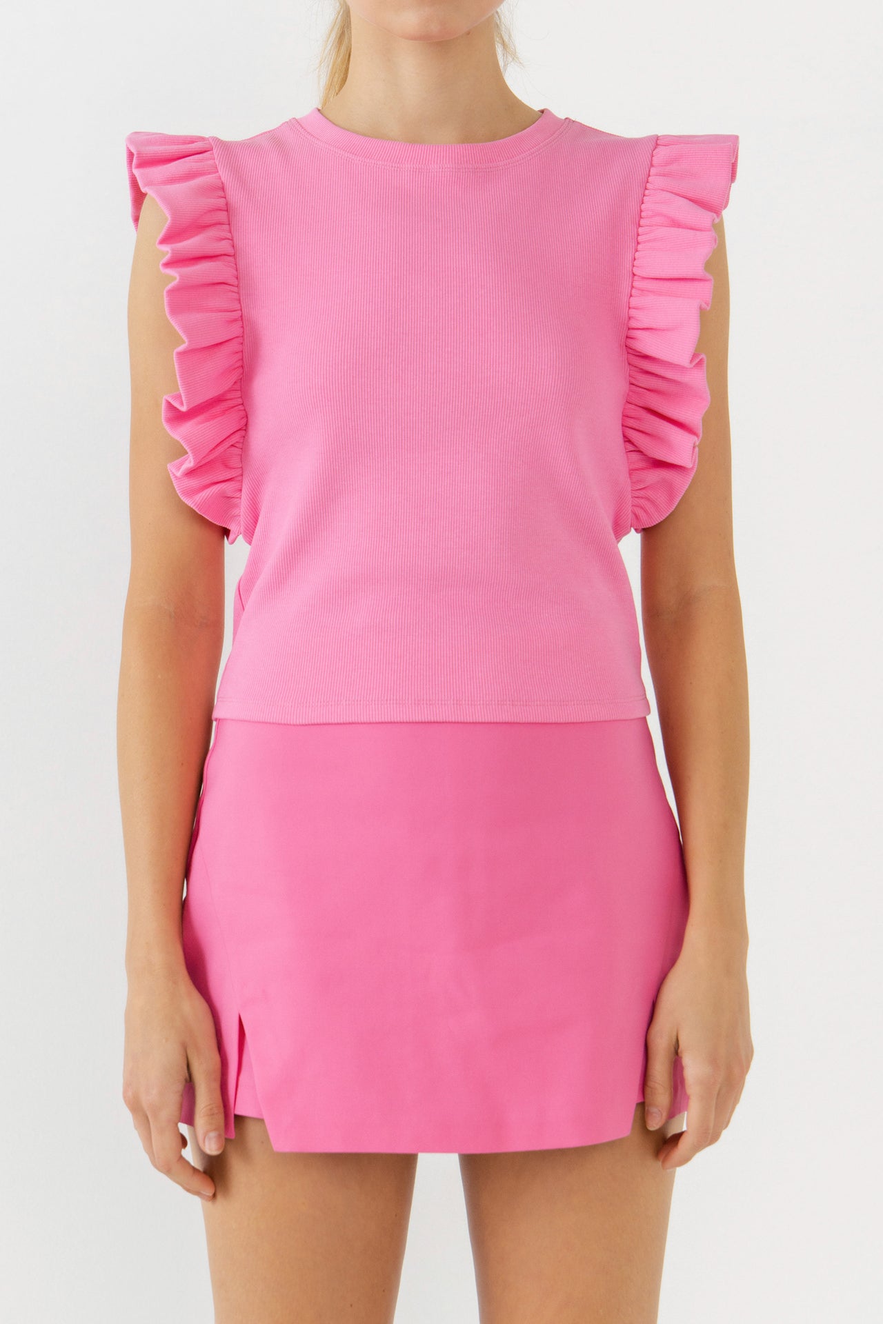 ENGLISH FACTORY - Knit Ruffled Top - TOPS available at Objectrare