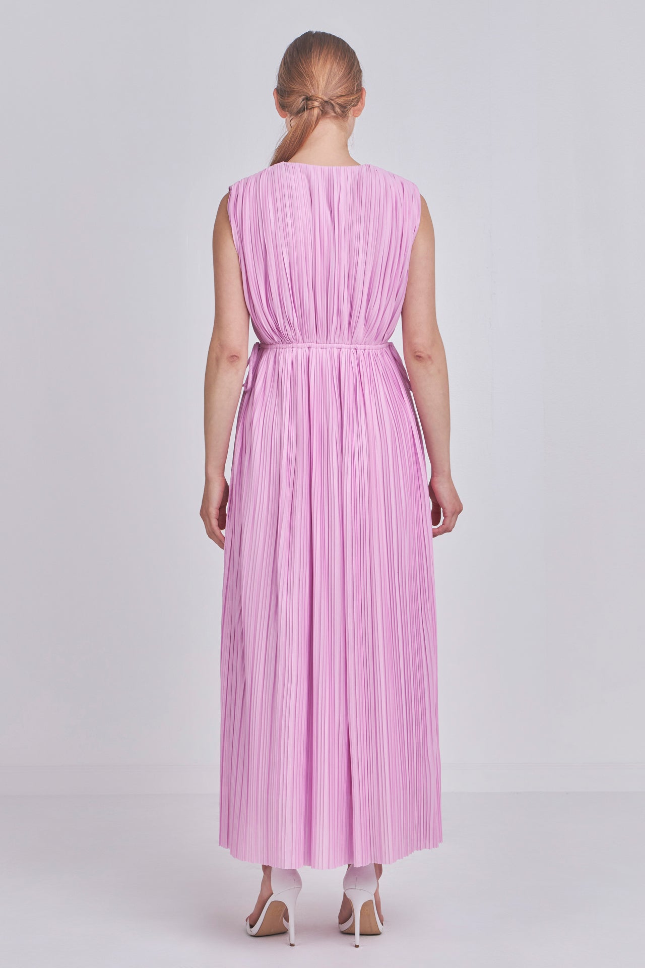 ENDLESS ROSE - Endless Rose - Pleated Straps Detail Midi Dress - DRESSES available at Objectrare