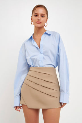 ENDLESS ROSE - Pleated Detail Skort - SKORTS available at Objectrare