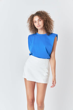 ENDLESS ROSE - Pleated Detail Skort - SKORTS available at Objectrare