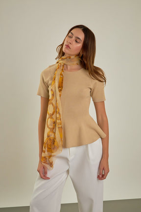 ENDLESS ROSE - Flare Detail Knit Top - TOPS available at Objectrare