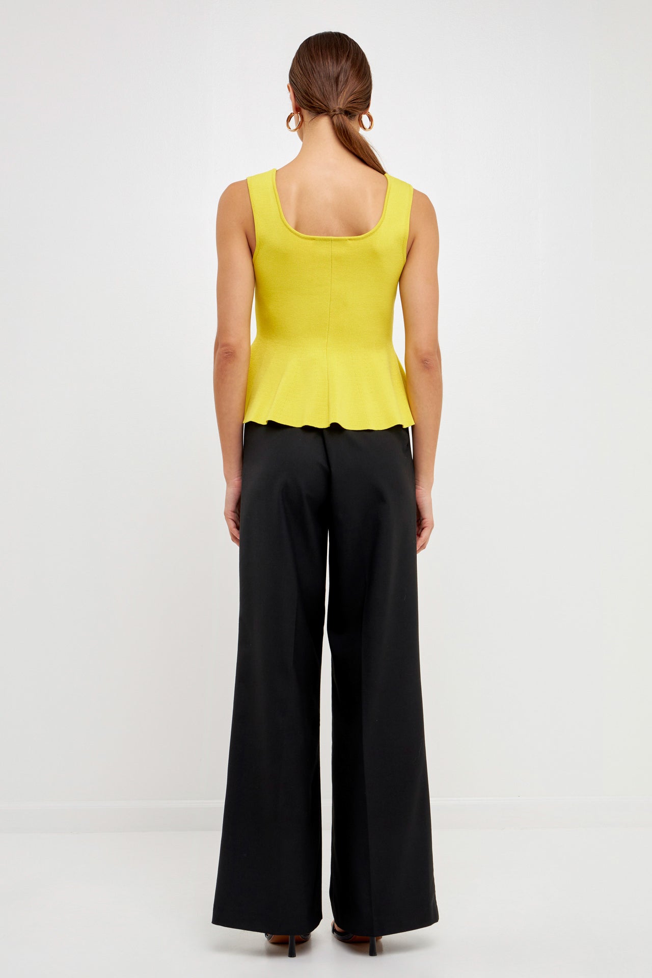 ENDLESS ROSE - Flare Detail Knit Tank Top - TOPS available at Objectrare