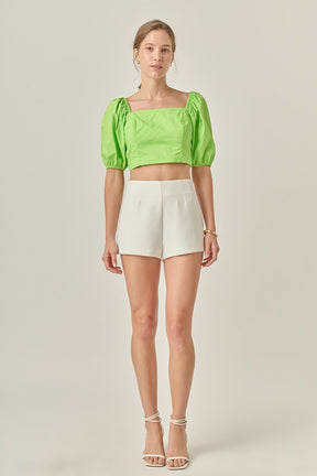 ENGLISH FACTORY - Puff Sleeve Top with Back Bow - TOPS available at Objectrare