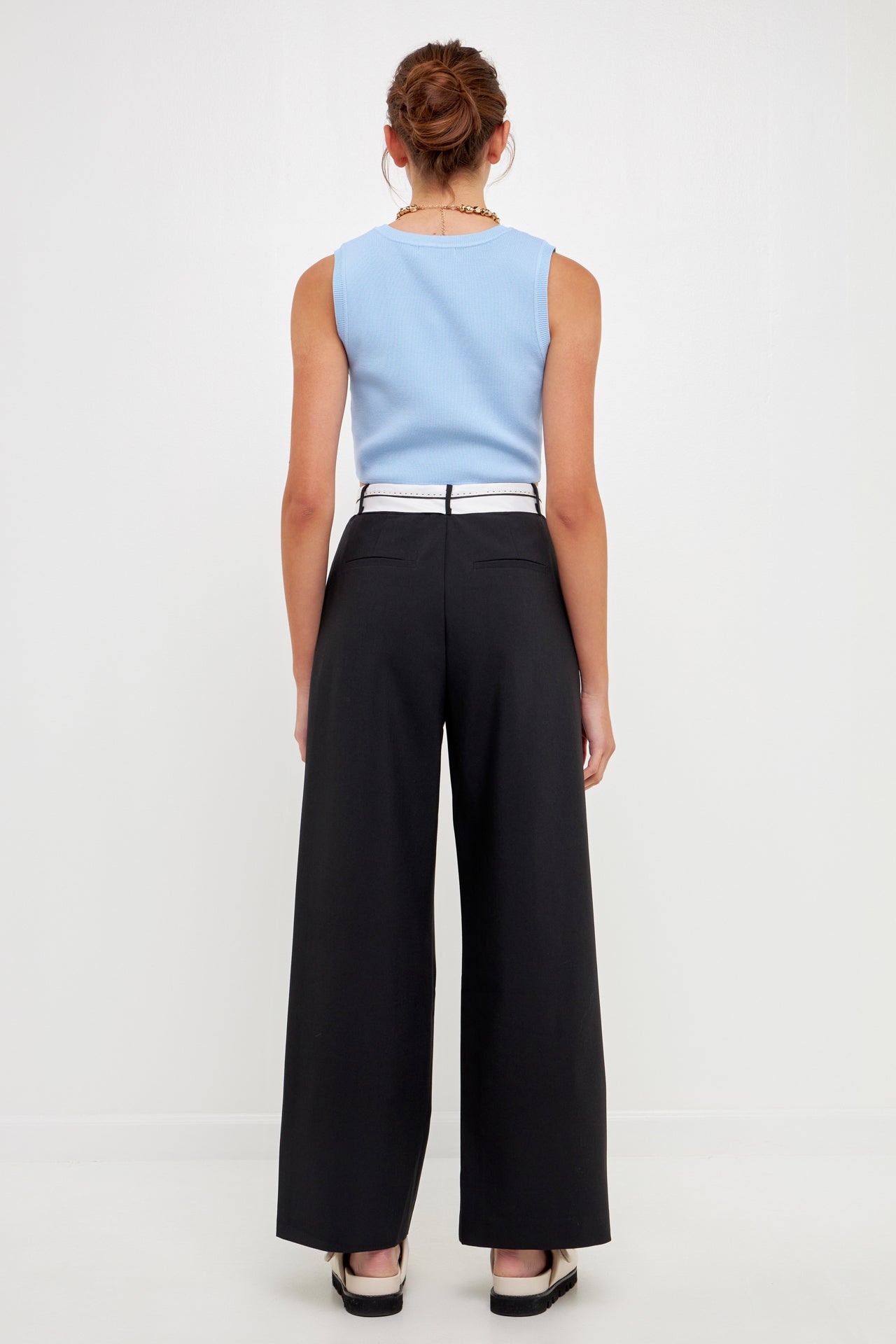 GREY LAB - Knit Crew Neck Cropped Tank Top - CAMI TOPS & TANK available at Objectrare