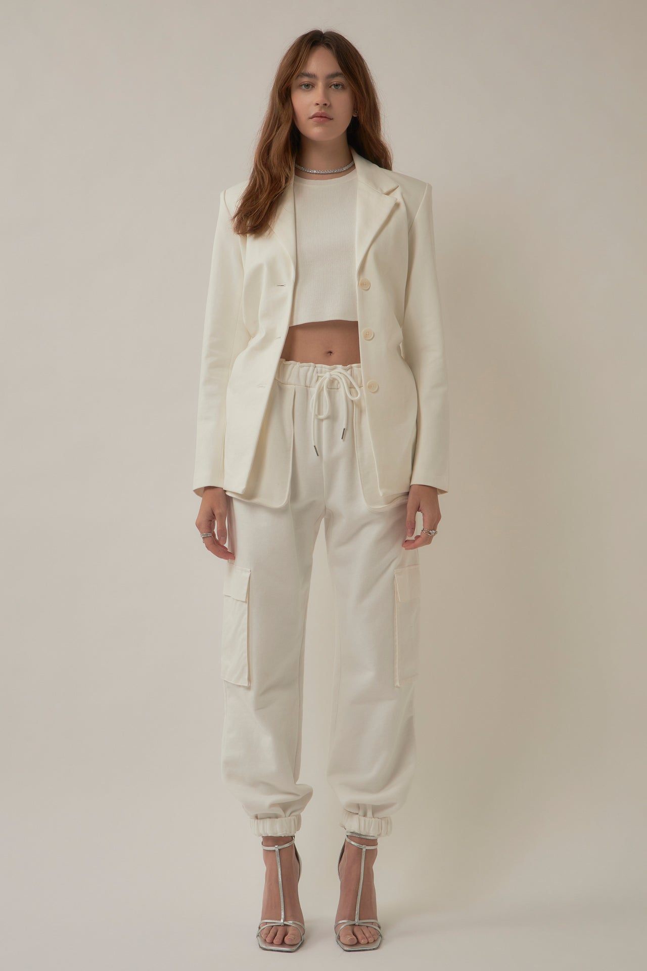 GREY LAB - Knit Crew Neck Cropped Tank Top - CAMI TOPS & TANK available at Objectrare