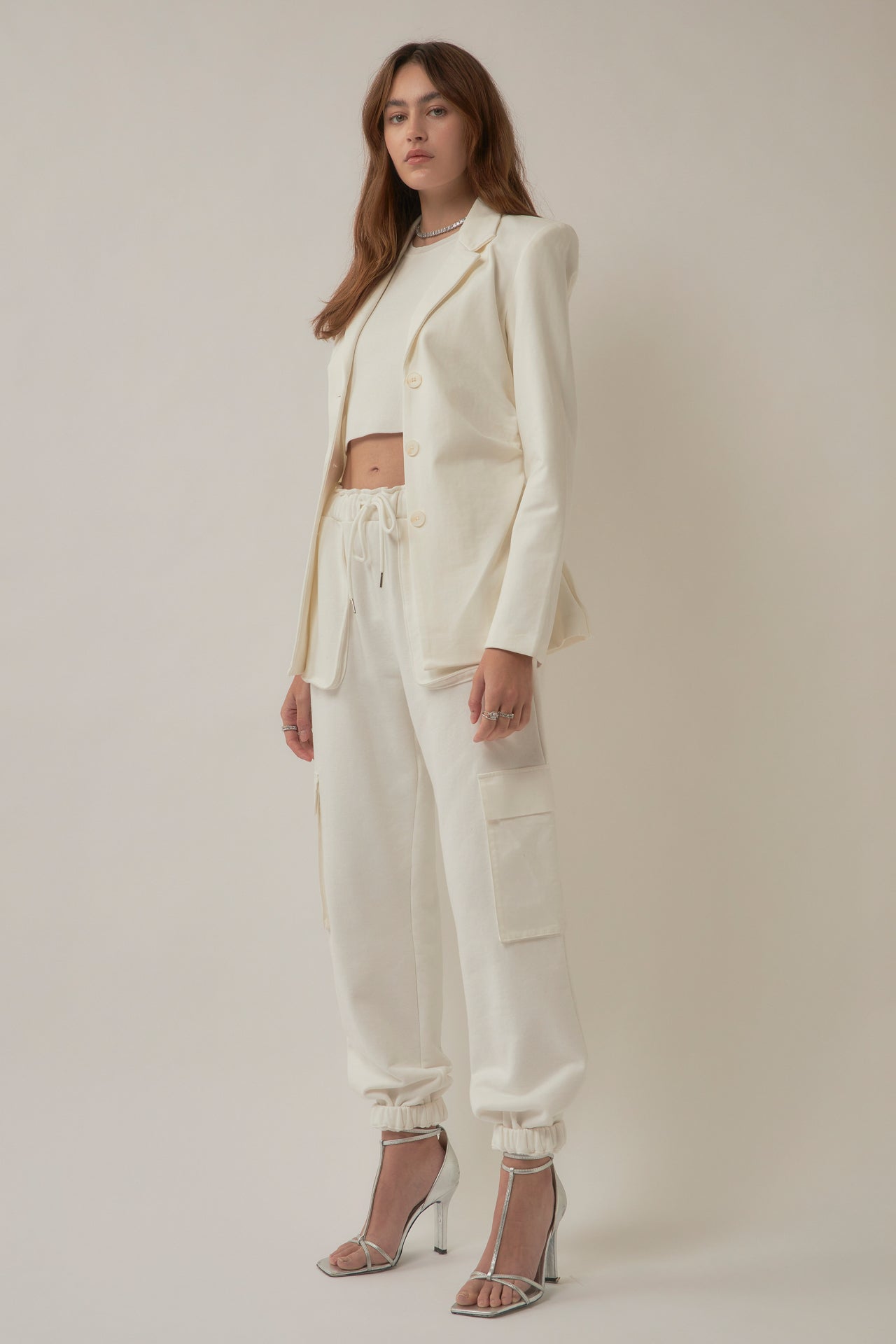 GREY LAB - Knit Crew Neck Cropped Tank Top - CAMI TOPS & TANK available at Objectrare