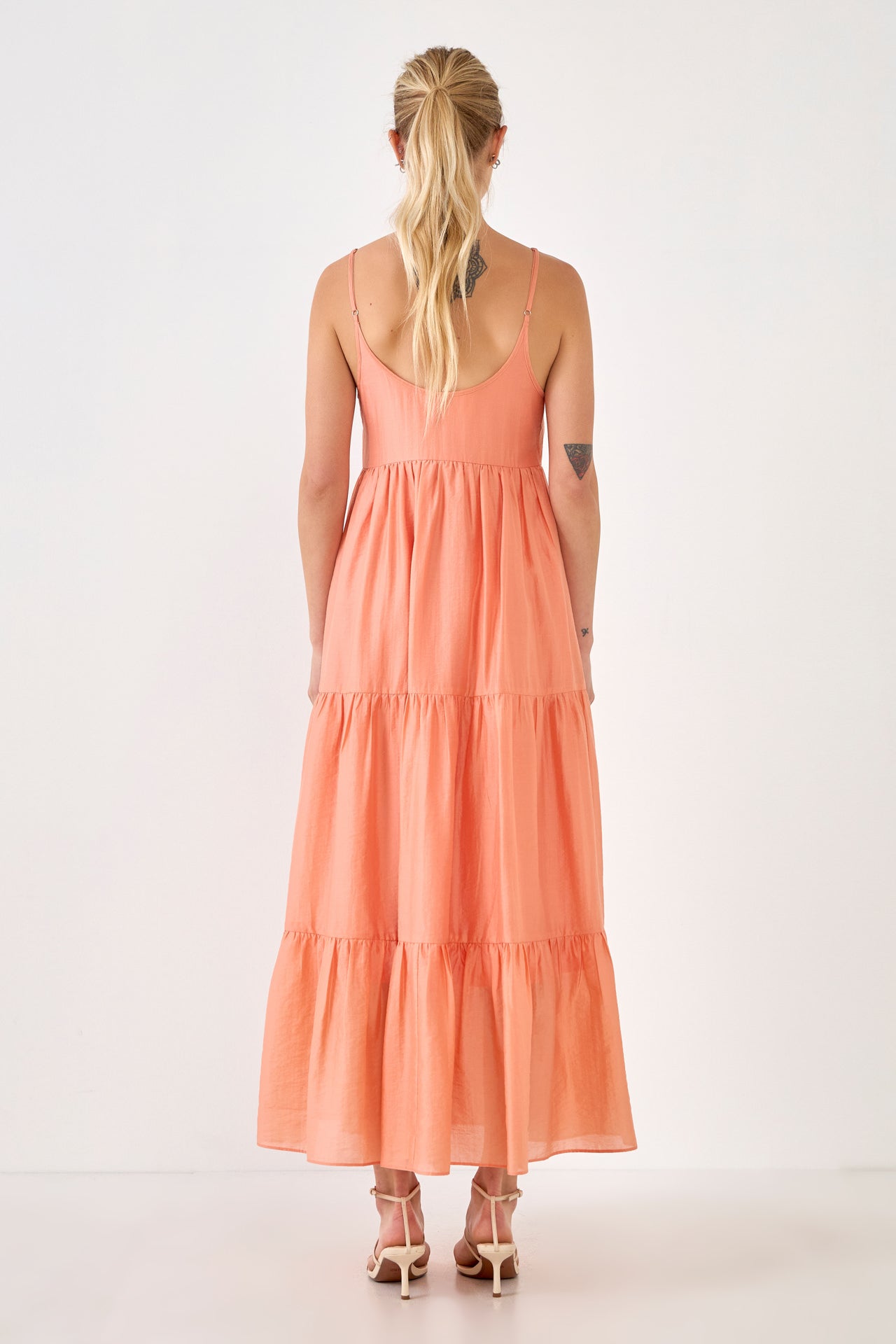 ENDLESS ROSE - Endless Rose - Button Detail Tiered Maxi Dress - DRESSES available at Objectrare