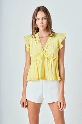 ENDLESS ROSE - Ruffle Detail Top - TOPS available at Objectrare