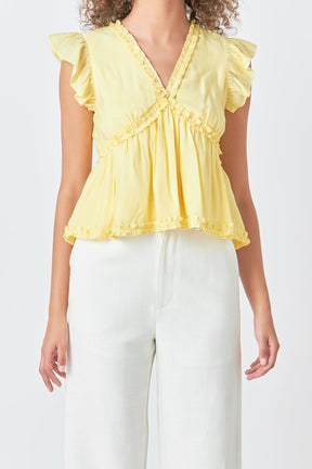 ENDLESS ROSE - Endless Rose - Ruffle Detail Top - TOPS available at Objectrare