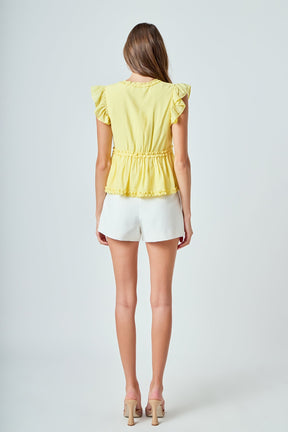 ENDLESS ROSE - Ruffle Detail Top - TOPS available at Objectrare