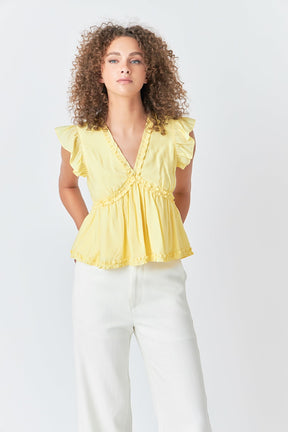 ENDLESS ROSE - Endless Rose - Ruffle Detail Top - TOPS available at Objectrare