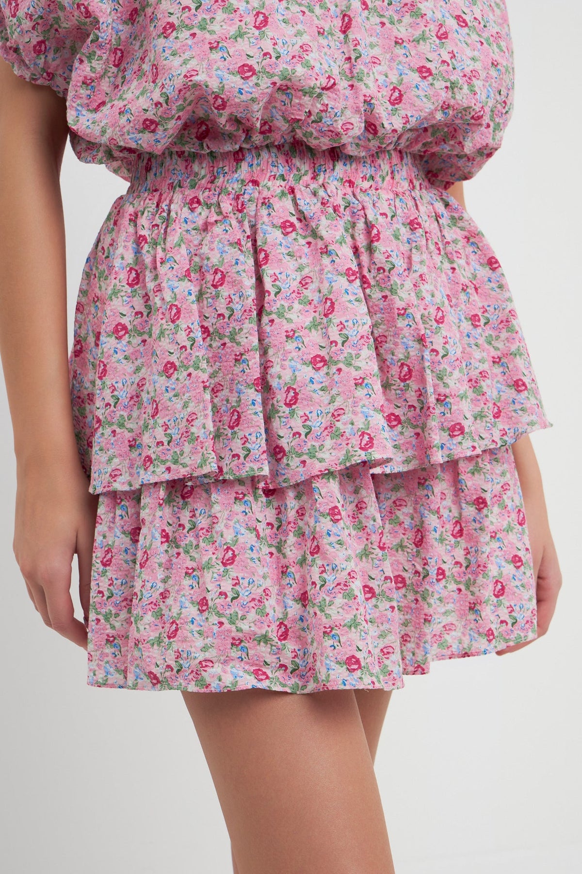 FREE THE ROSES - Free The Roses - Floral Tiered Mini Skirt - SKIRTS available at Objectrare