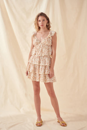 FREE THE ROSES - Free The Roses - High Waisted Ruffle Skirt with Lace - SKIRTS available at Objectrare