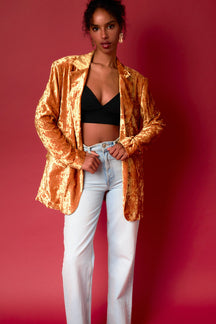 ENDLESS ROSE - Oversized Velvet Blazer - BLAZERS available at Objectrare