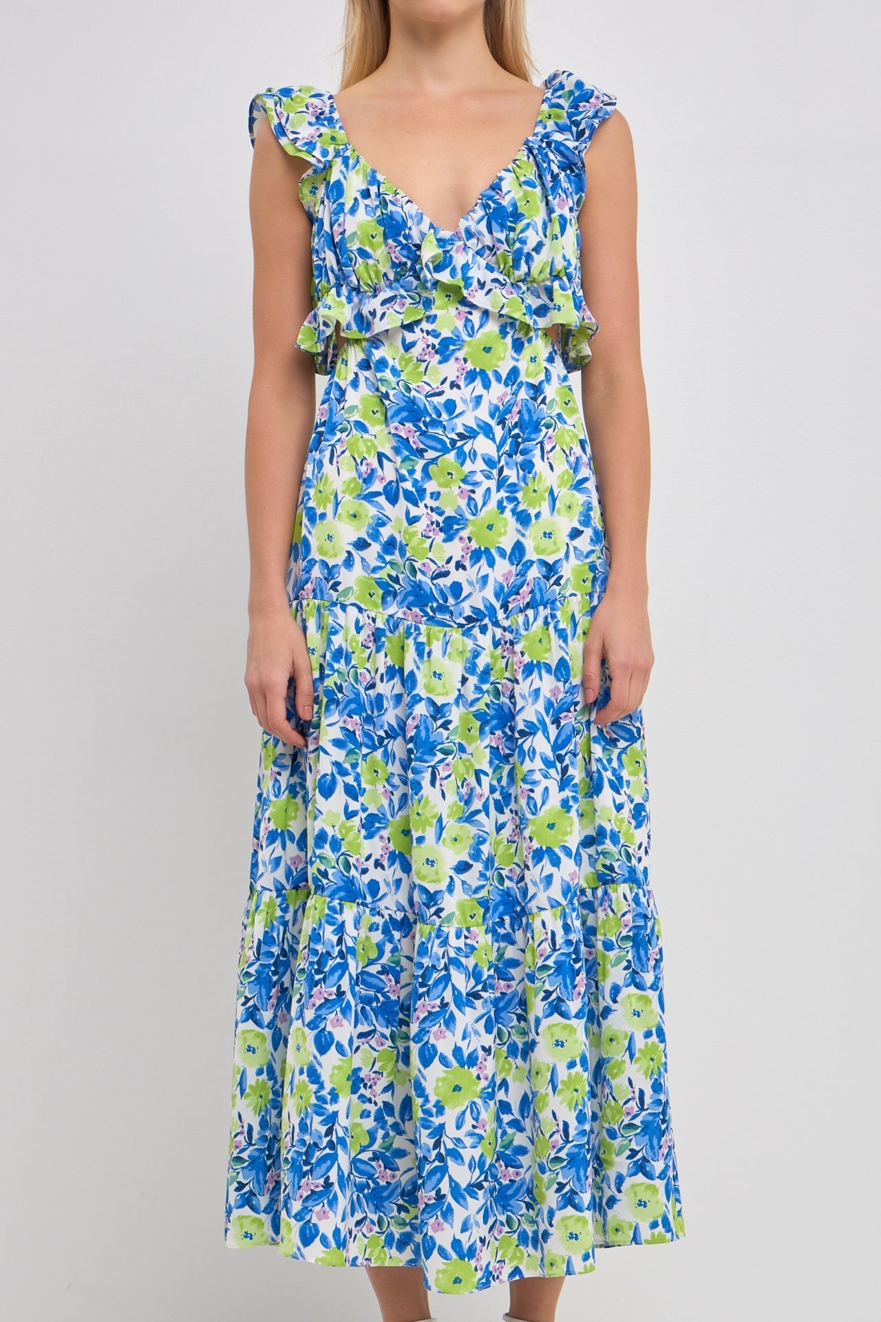 ENDLESS ROSE - Ruffled Maxi Dress - DRESSES available at Objectrare