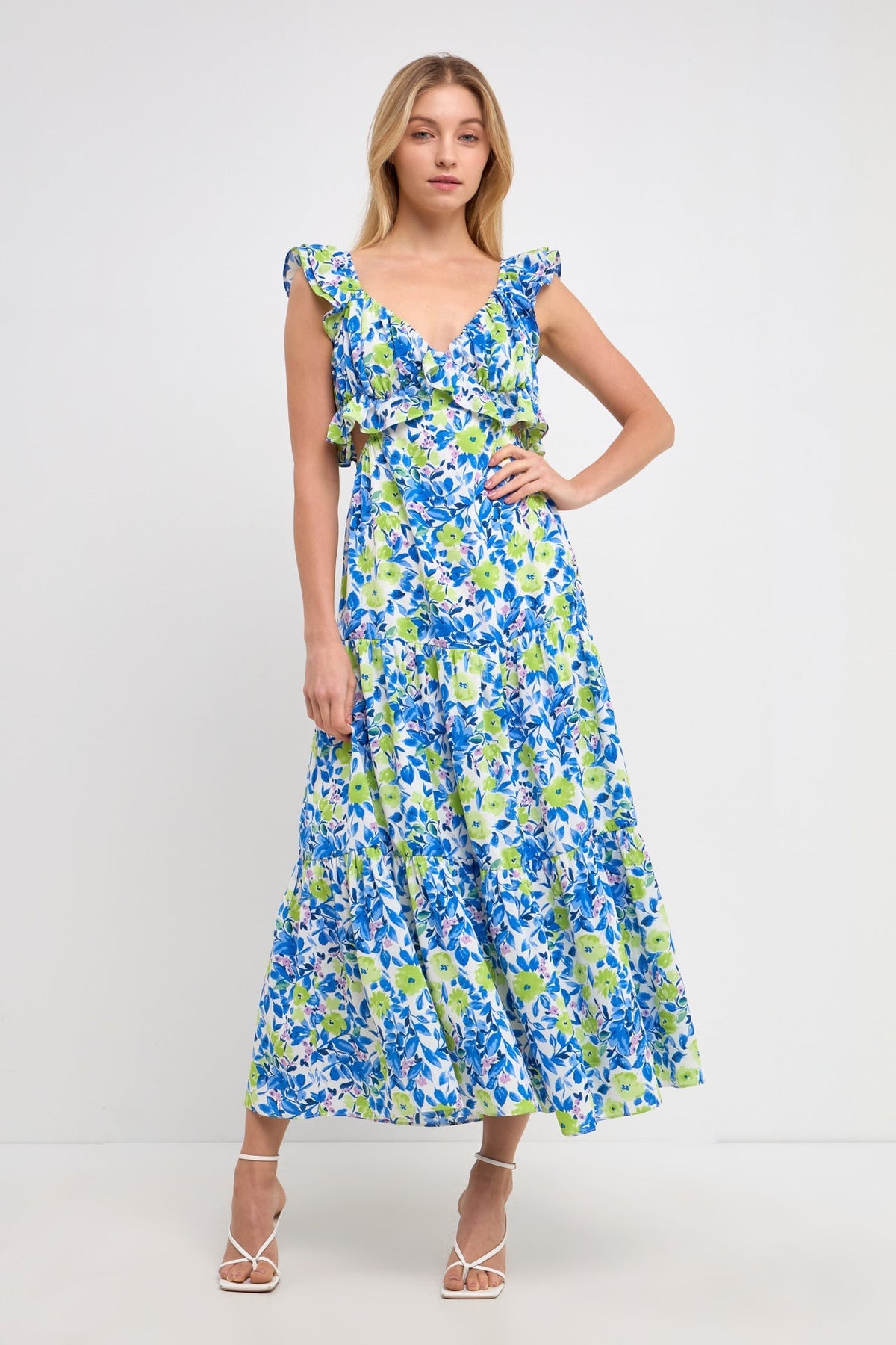 ENDLESS ROSE - Ruffled Maxi Dress - DRESSES available at Objectrare