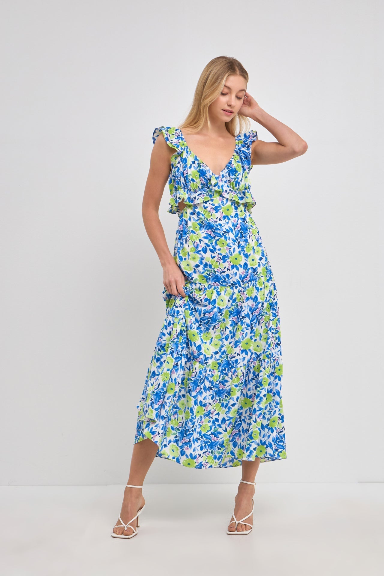 ENDLESS ROSE - Ruffled Maxi Dress - DRESSES available at Objectrare
