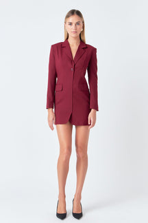 ENDLESS ROSE - Collared Dress with Open Back Detail - DRESSES available at Objectrare