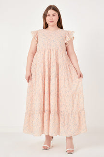 ENGLISH FACTORY - English Factory - Eyelet Floral Tiered Maxi Dress - DRESSES available at Objectrare