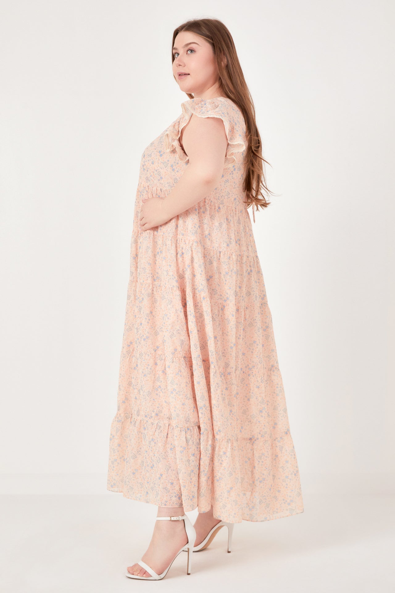 ENGLISH FACTORY - English Factory - Eyelet Floral Tiered Maxi Dress - DRESSES available at Objectrare