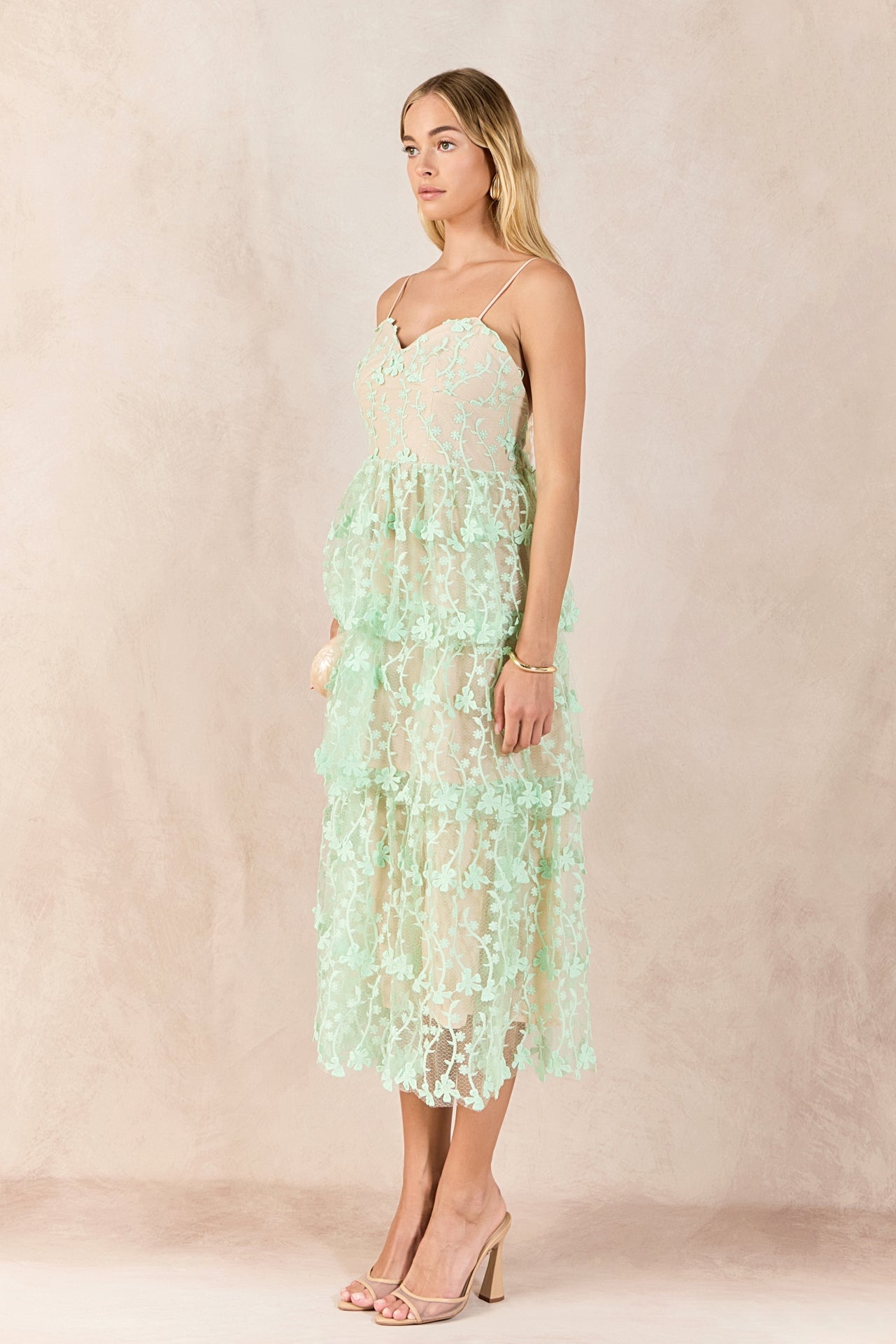 Endless Rose - Crochet Layered Midi Dress White / XS Endless Rose - Crochet Layered Midi Dress White / XS