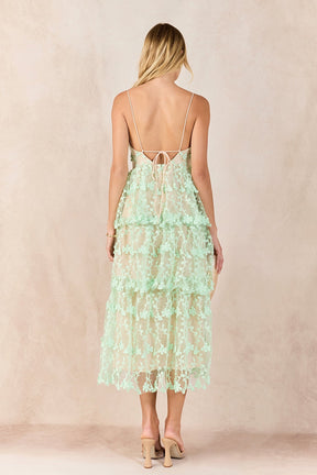 ENDLESS ROSE - Crochet Layered Midi Dress - DRESSES available at Objectrare