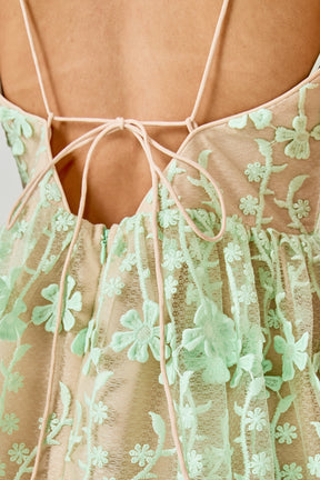 Crochet Layered Midi Dress