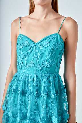 ENDLESS ROSE - Crochet Layered Midi Dress - DRESSES available at Objectrare