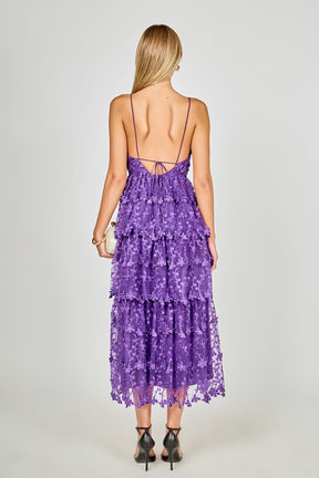 Crochet Layered Midi Dress