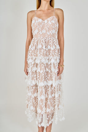 Crochet Layered Midi Dress