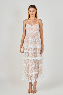 Crochet Layered Midi Dress
