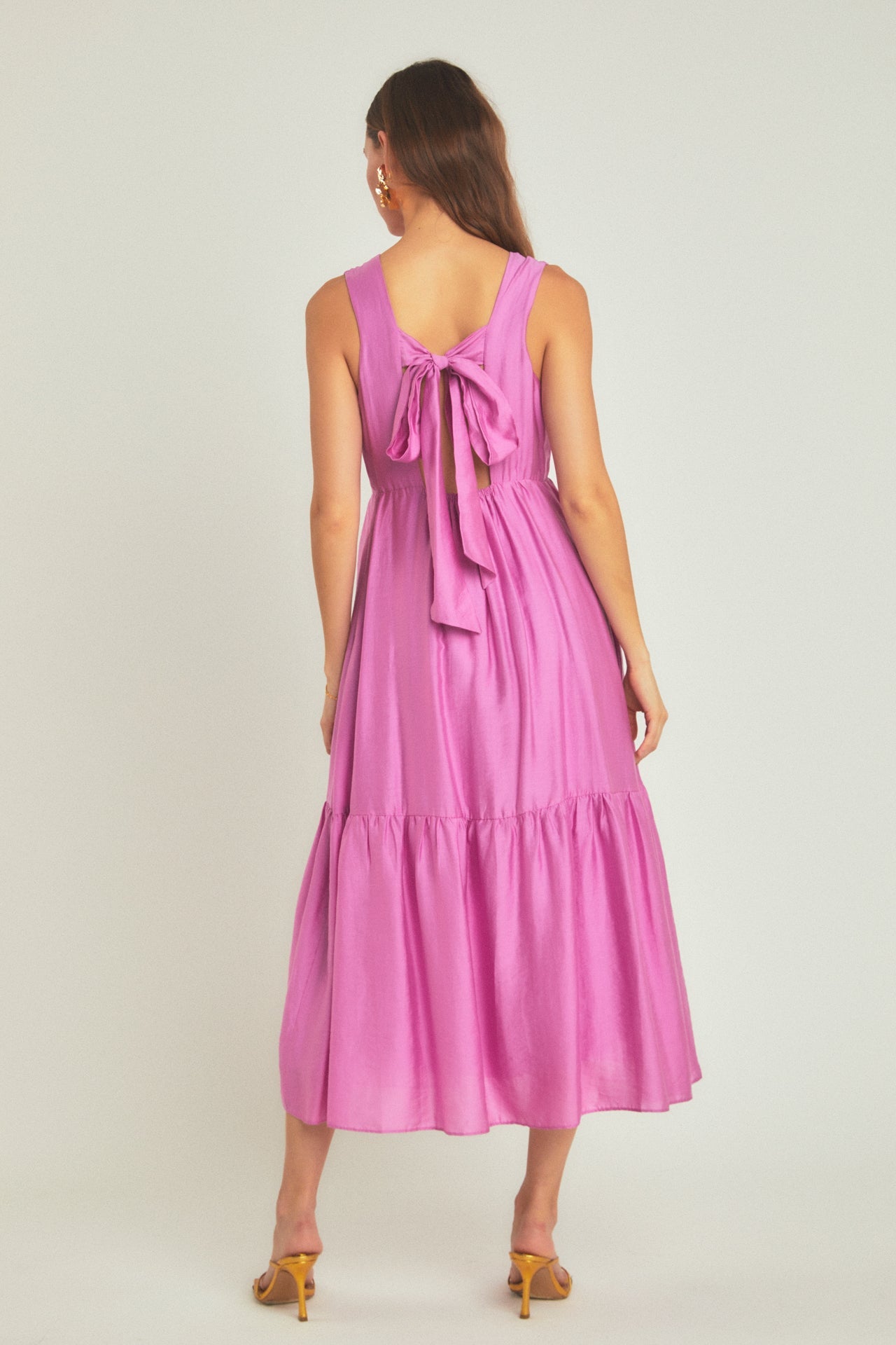 ENDLESS ROSE - Endless Rose - Front Button Dress with Back Bow - DRESSES available at Objectrare