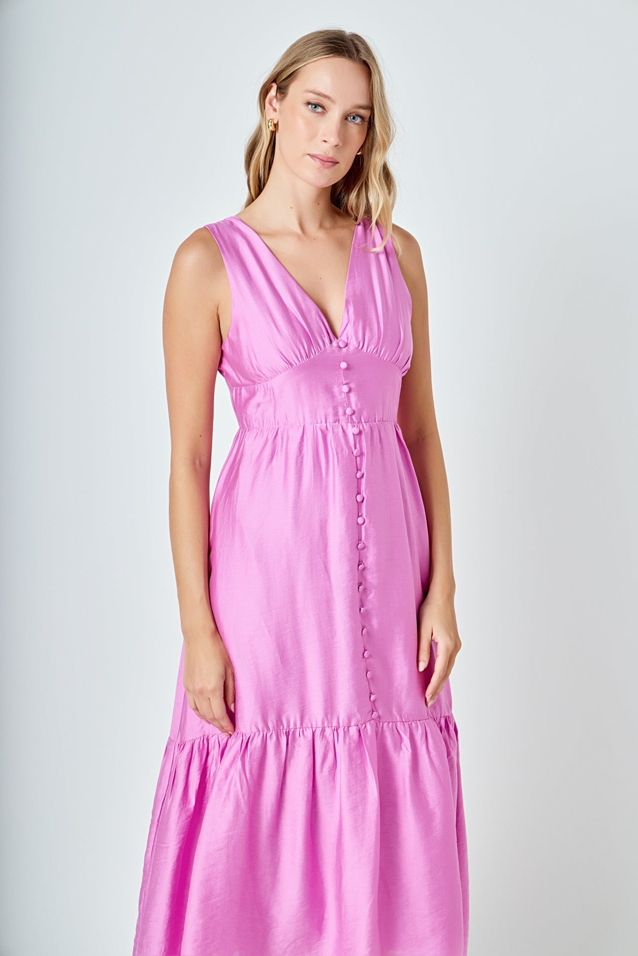 ENDLESS ROSE - Front Button Dress with Back Bow - DRESSES available at Objectrare
