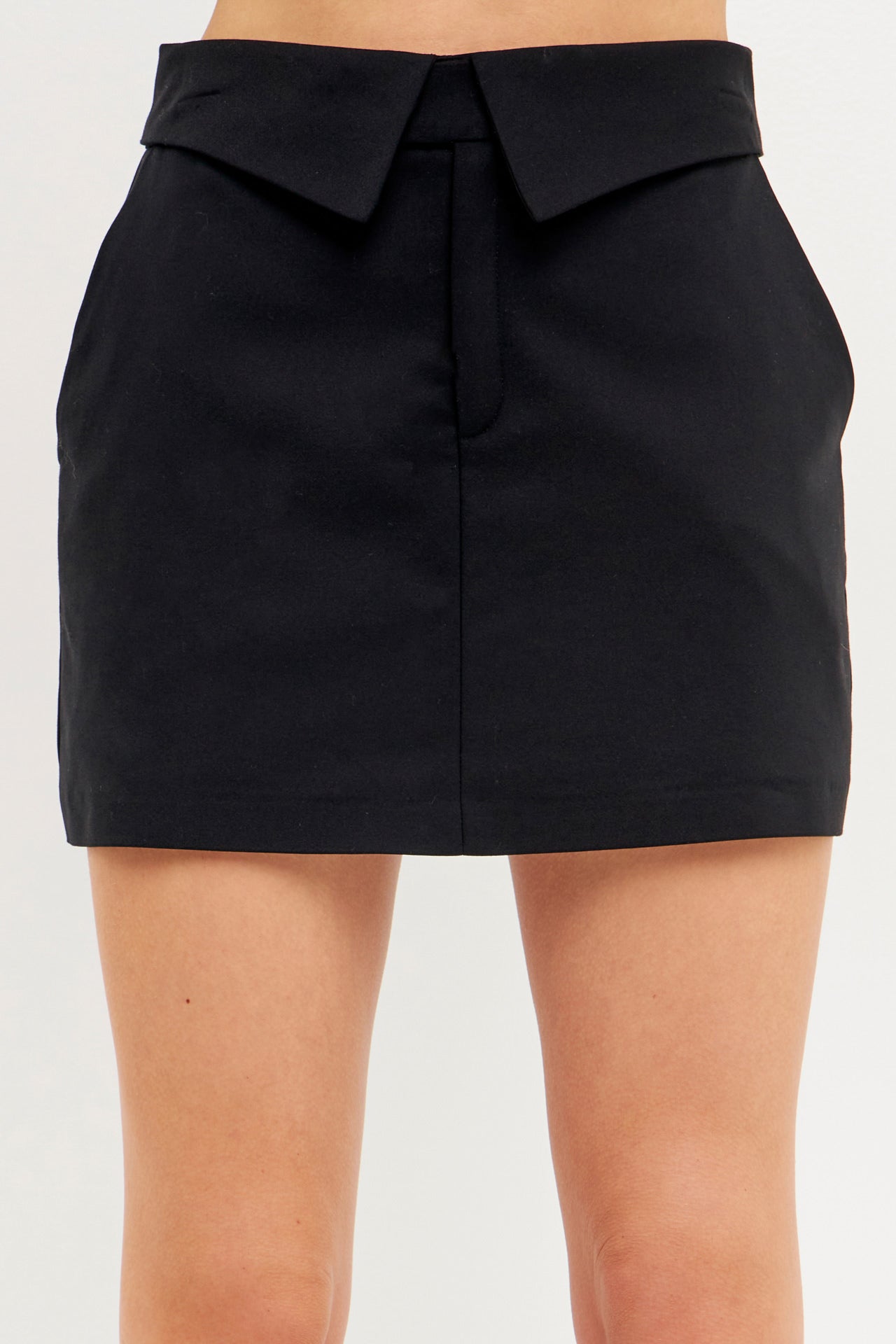 ENDLESS ROSE - Fold Waist Mini Skort - SKORTS available at Objectrare