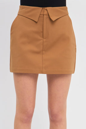 ENDLESS ROSE - Endless Rose - Fold Waist Mini Skort - SKORTS available at Objectrare