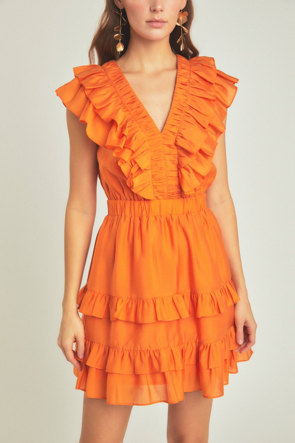 ENDLESS ROSE - Ruffle Detail Mini Dress - DRESSES available at Objectrare