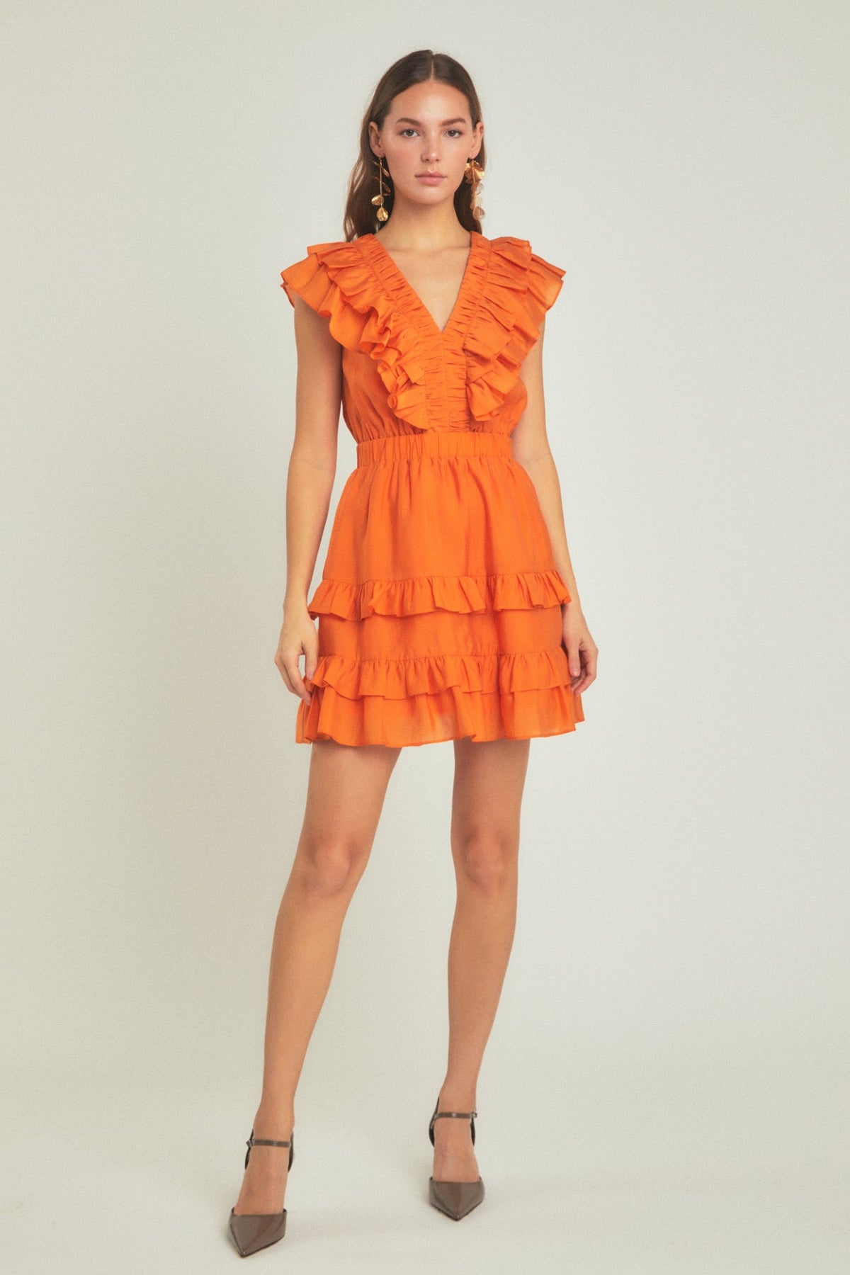 ENDLESS ROSE - Ruffle Detail Mini Dress - DRESSES available at Objectrare
