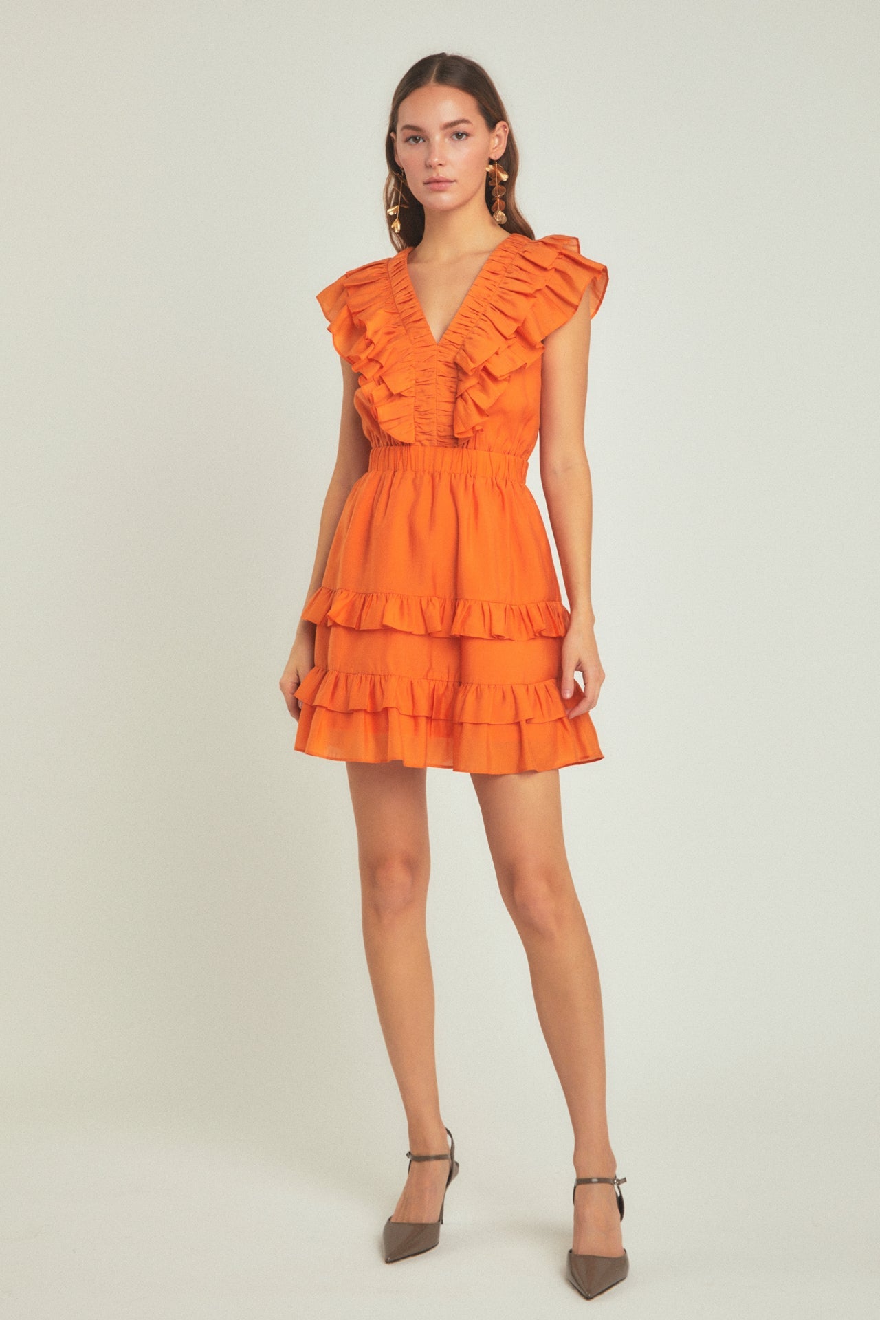 ENDLESS ROSE - Ruffle Detail Mini Dress - DRESSES available at Objectrare