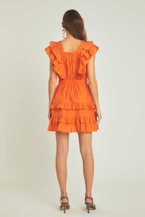 ENDLESS ROSE - Ruffle Detail Mini Dress - DRESSES available at Objectrare