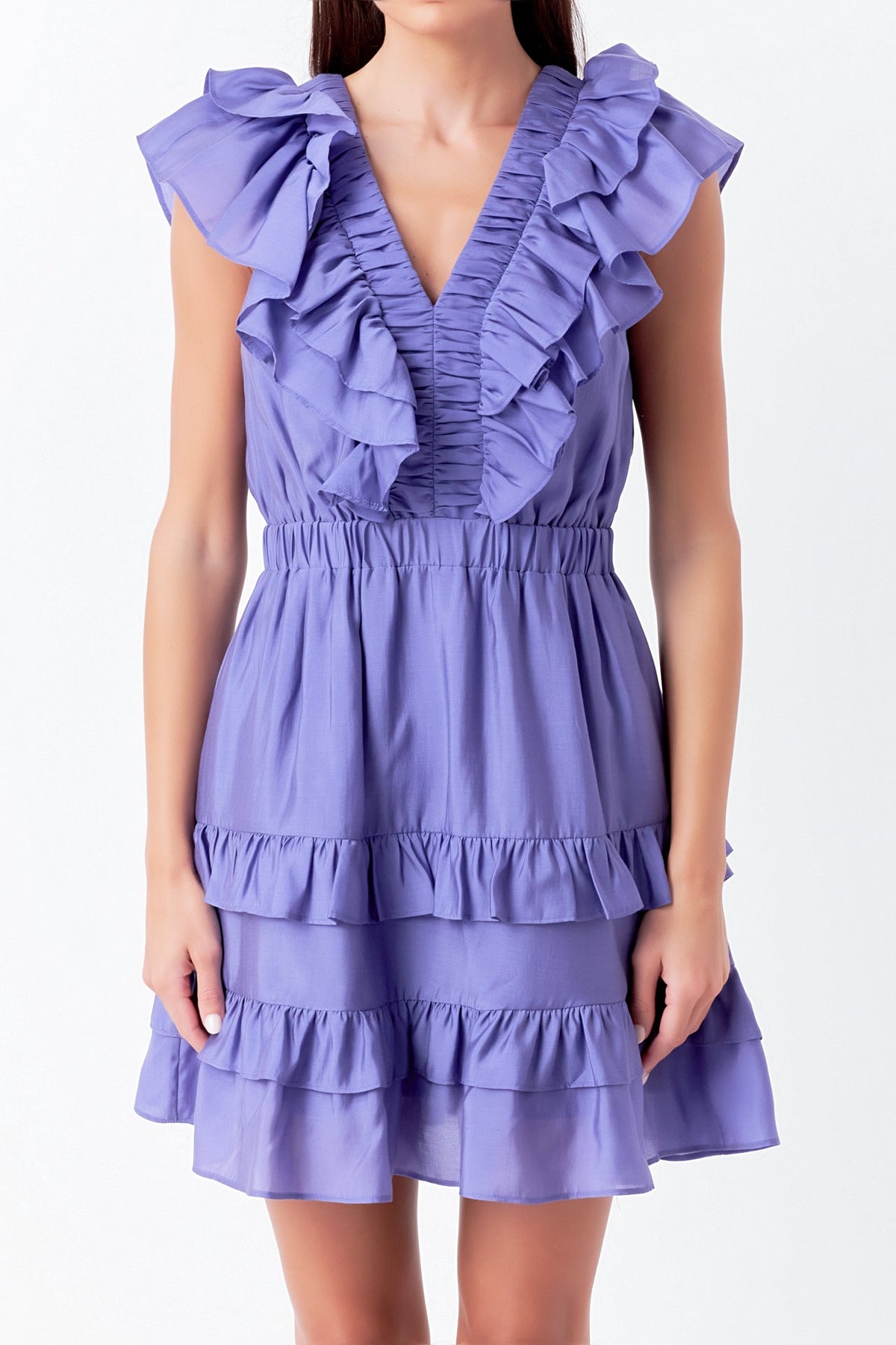 ENDLESS ROSE - Ruffle Detail Mini Dress - DRESSES available at Objectrare