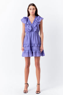 ENDLESS ROSE - Ruffle Detail Mini Dress - DRESSES available at Objectrare