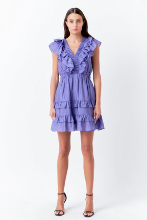 ENDLESS ROSE - Ruffle Detail Mini Dress - DRESSES available at Objectrare