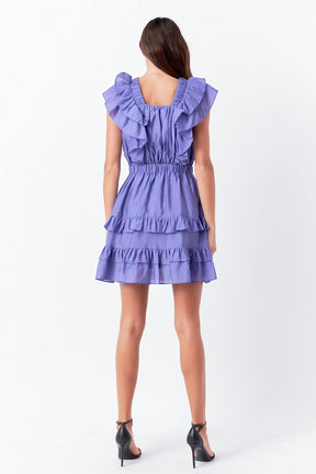 ENDLESS ROSE - Ruffle Detail Mini Dress - DRESSES available at Objectrare