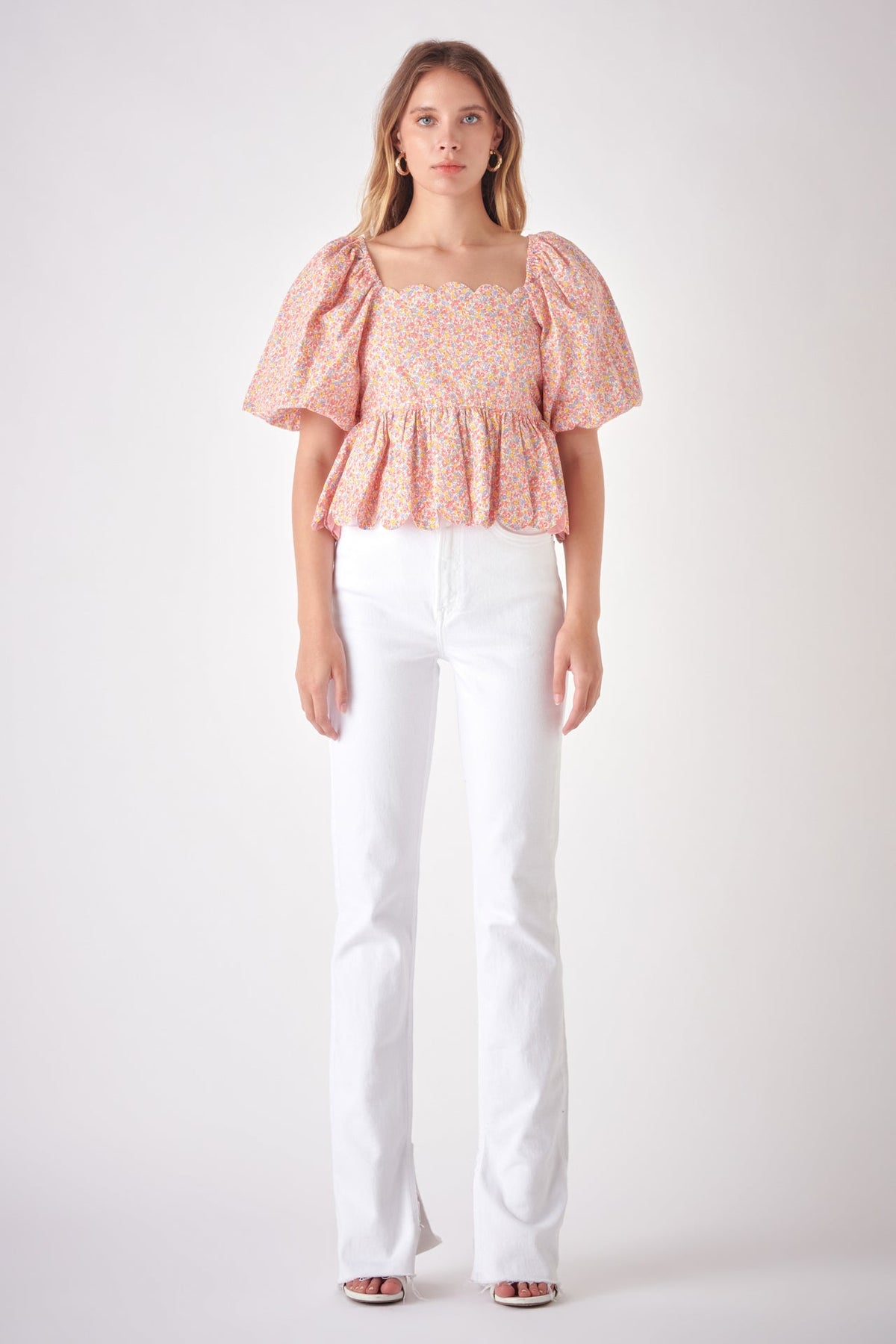 FREE THE ROSES - Scalloped Detail Top - TOPS available at Objectrare