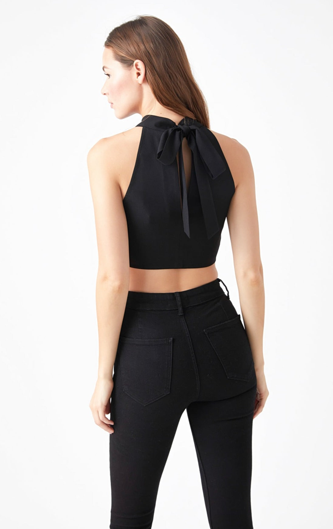 ENDLESS ROSE - Back Tie Detail Halter Neck Top - TOPS available at Objectrare